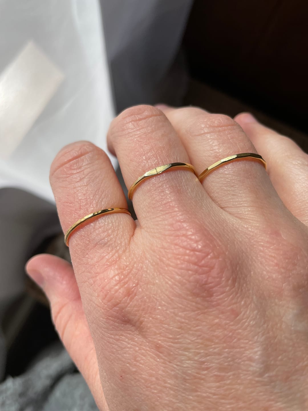 Customer photo review of 14K Gold Stacking Ring