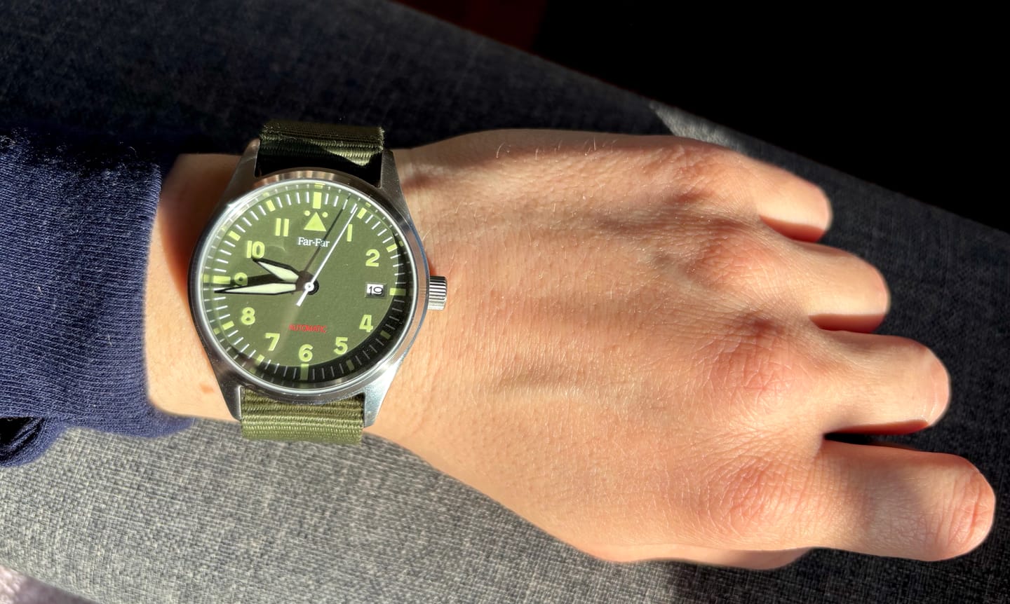 Customer photo review of Far-Far Automatisk Pilotklokke Grønn