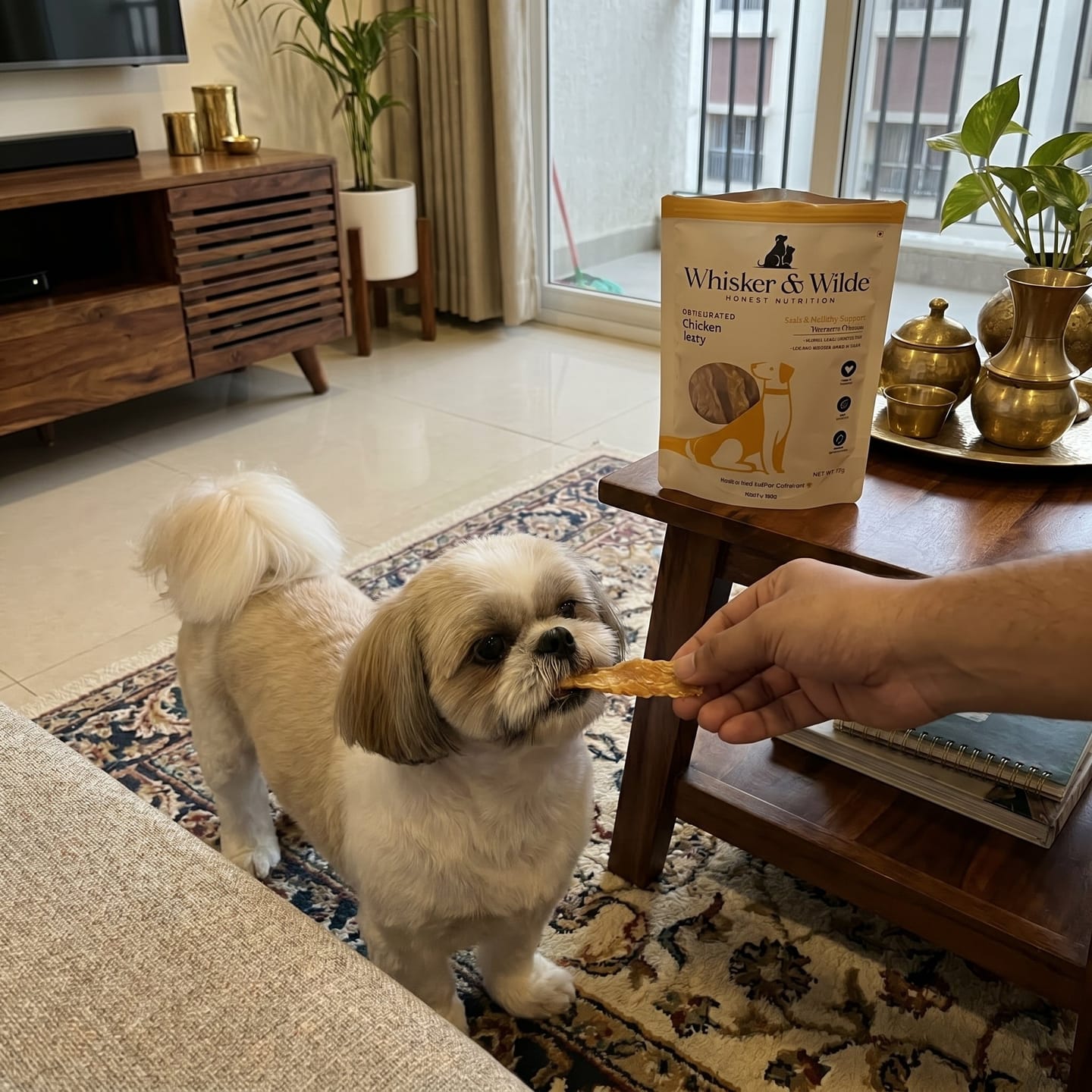 Customer photo review of Dehydrated Chicken Jerky — Turmeric (Dog) Joint & Mobility Support | Turmeric Flavour