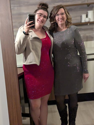 Customer photo review of Scarlet Crystal Cyclone Dress