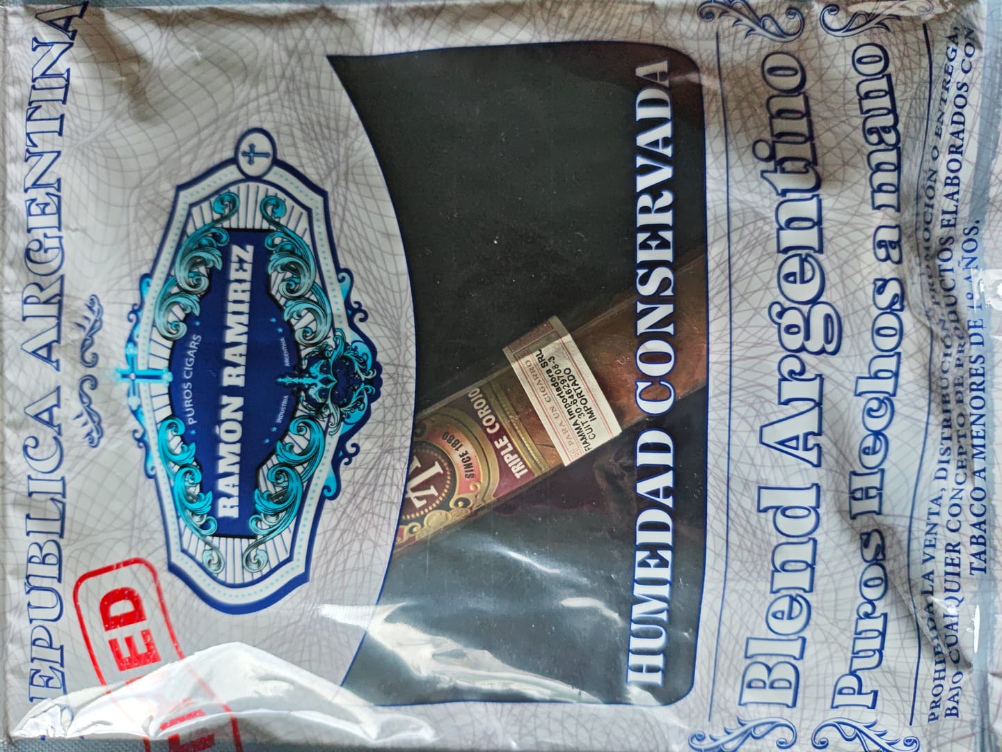 Customer photo review of Bolsas Humidor Ramón Ramirez
