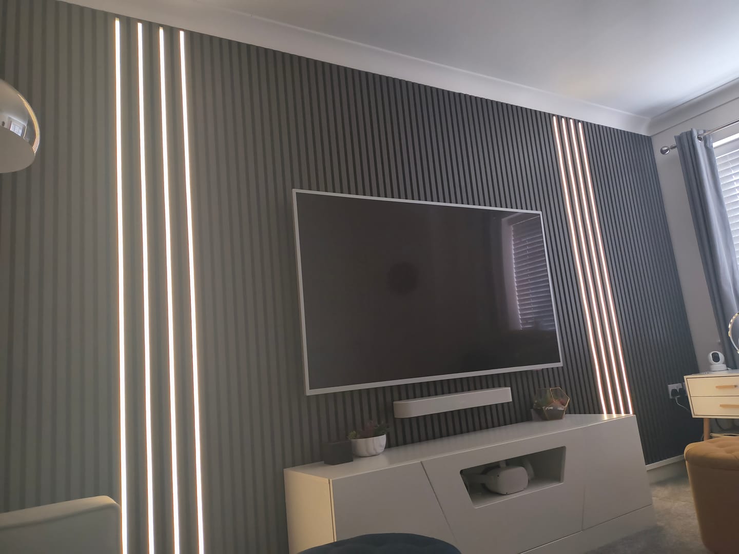 Customer photo review of Premium Acoustic Wall Panels - Dark Grey