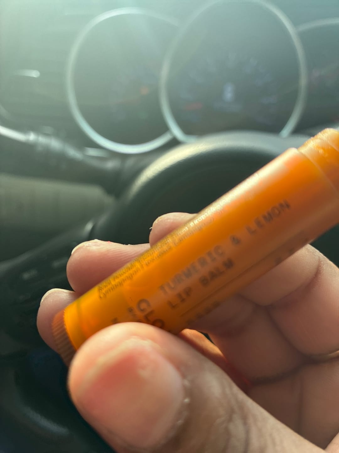 Customer photo review of Turmeric and Lemon Lip Balm (for Dark Lips)