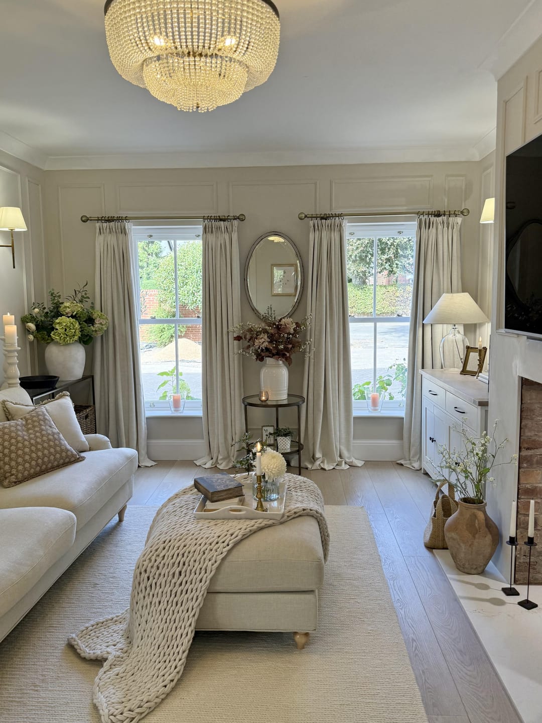 Customer photo review of 43 Color Natural Linen Blend Curtains – Blackout & Thermal Insulated Drapes for Living Room & Dining Room (Zen)