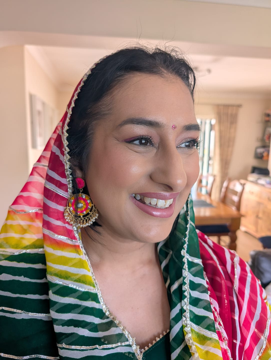 Customer photo review of Bloom Mandala Earrings