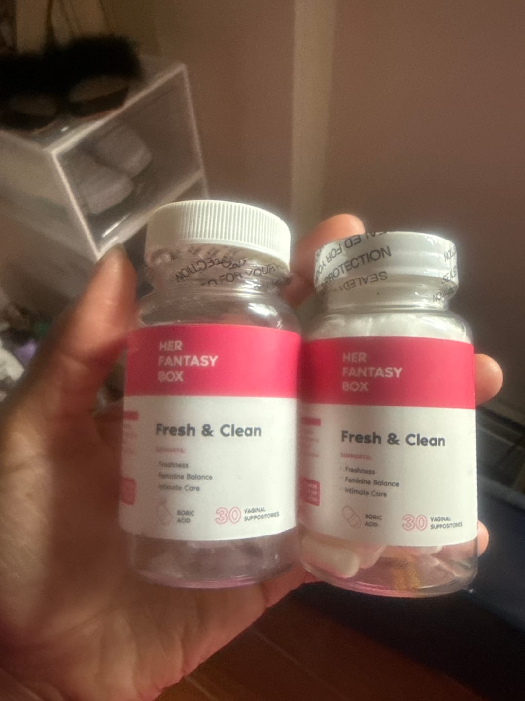 Customer photo review of Fresh & Clean pH Balancing Boric Acid Vaginal Suppository