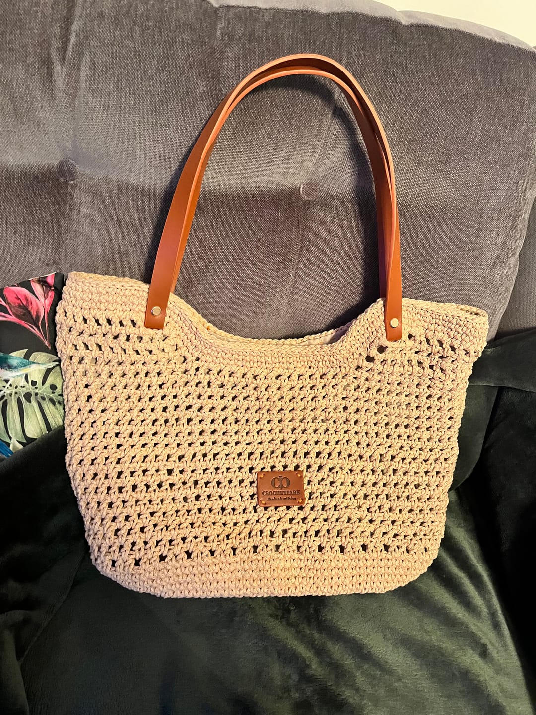 Customer photo review of CrochetPark™ Sunny Beach Tote crochet kit