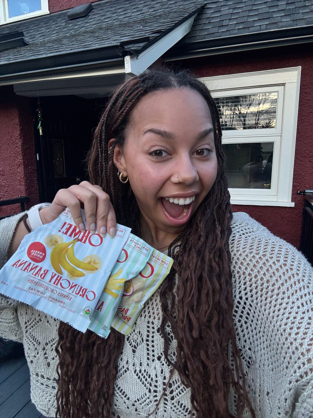 Customer photo review of Crunchy Banana Snack Size (Pack of 3)