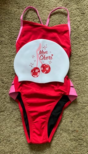 Customer photo review of JAYD Swim Cap - Mon Cheri