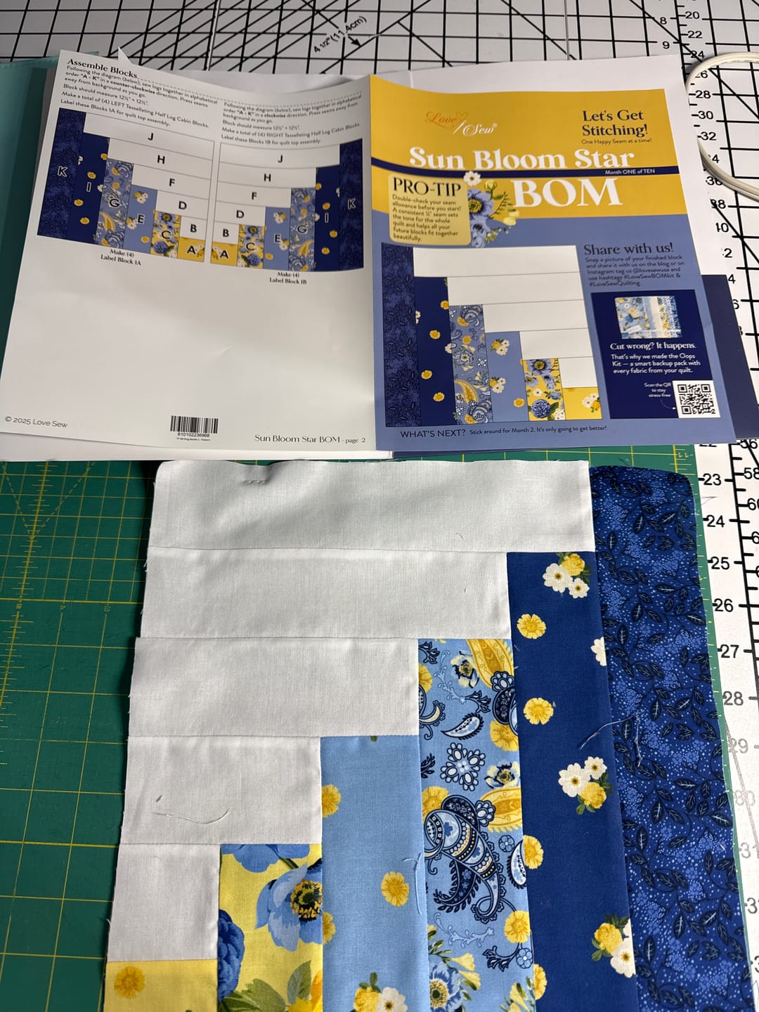 Customer photo review of Block Of The Month - Sunshine Blooms (113.5" x 113.5")