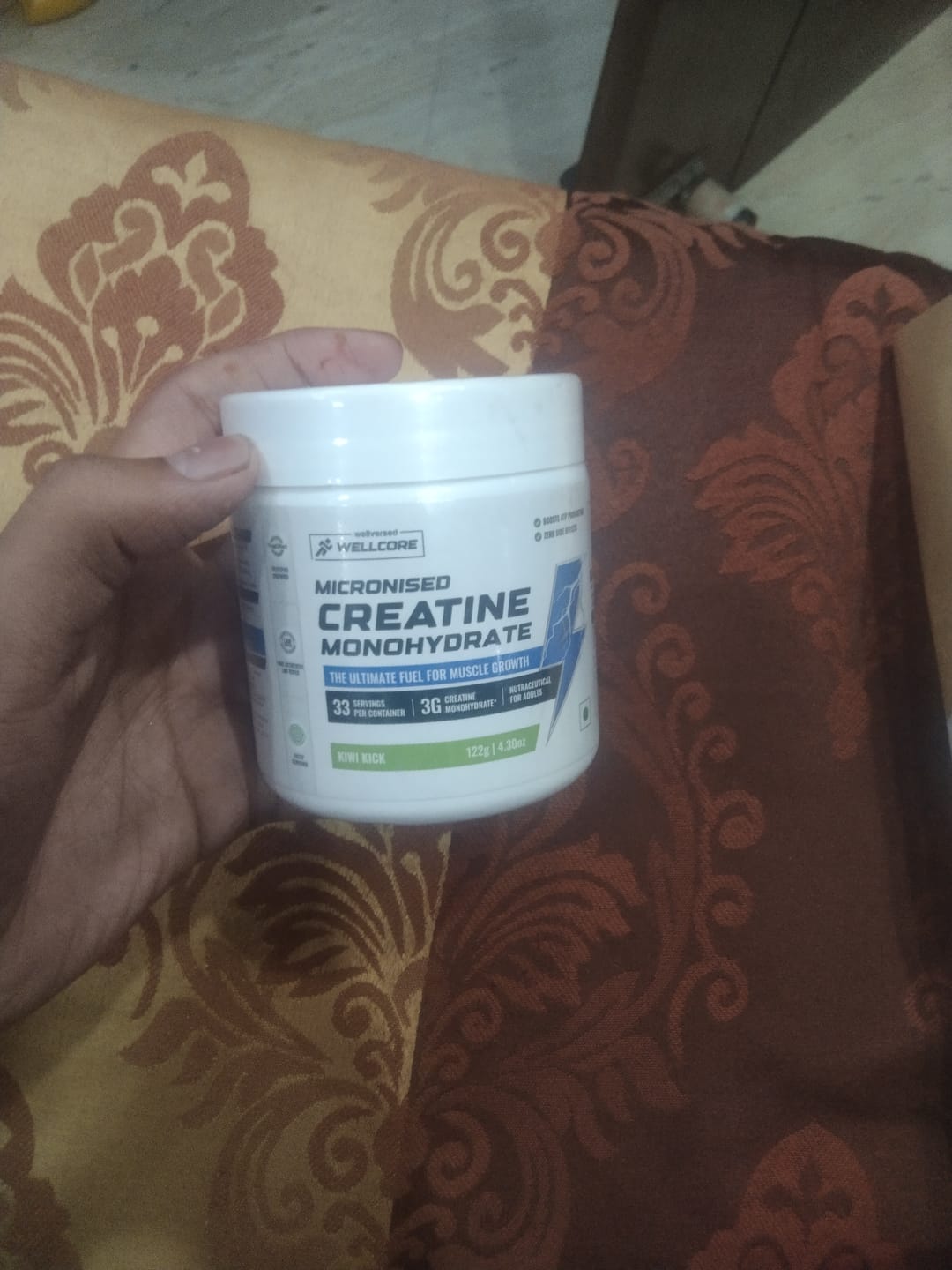 Customer photo review of Wellcore - Pure Micronised Creatine Monohydrate | Kiwi Kick (122g, 33 servings)