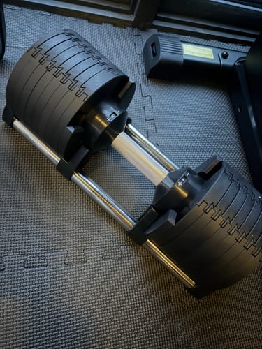 Customer photo review of The World's Smartest Adjustable Dumbbells (32kg Pair)