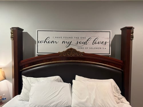 Customer photo review of Song of Solomon 3:4 - 'I Have Found The One' - Inspirational Christian Wall Art