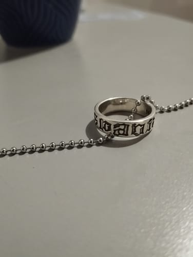 Customer photo review of Luxury Girl Group Logo Ring Necklace