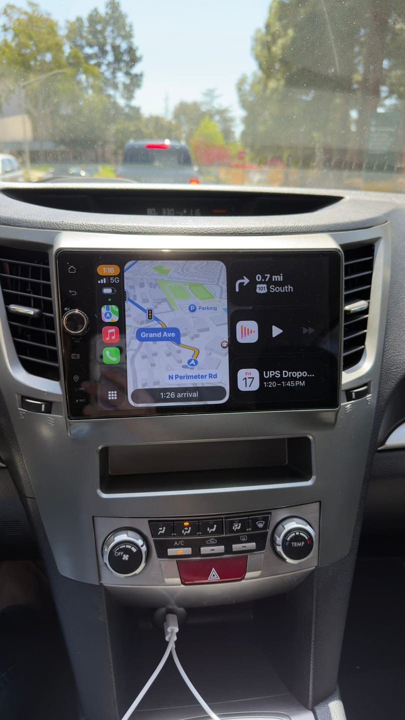 Customer photo review of Subaru Outback 2009-2014 — Premium 9” CarPlay & Android Auto Head Unit