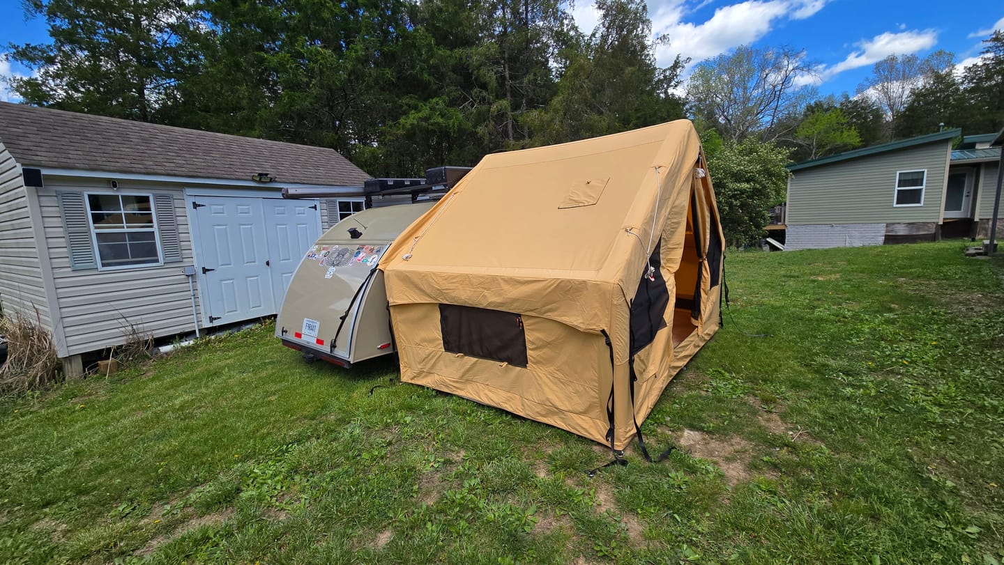 Customer photo review of RBM Outdoors Panda Medium Sunny Beige Inflatable tent for Camping (1-4 person)