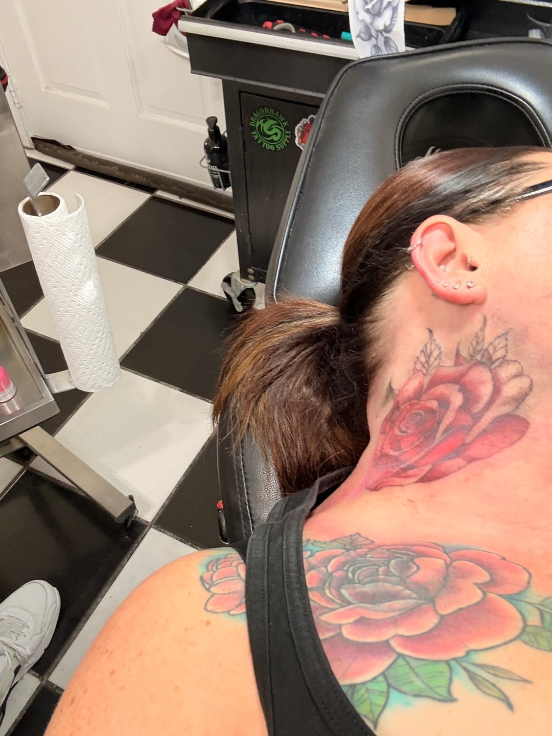 Customer photo review of Painless Tattoo Numbing Spray