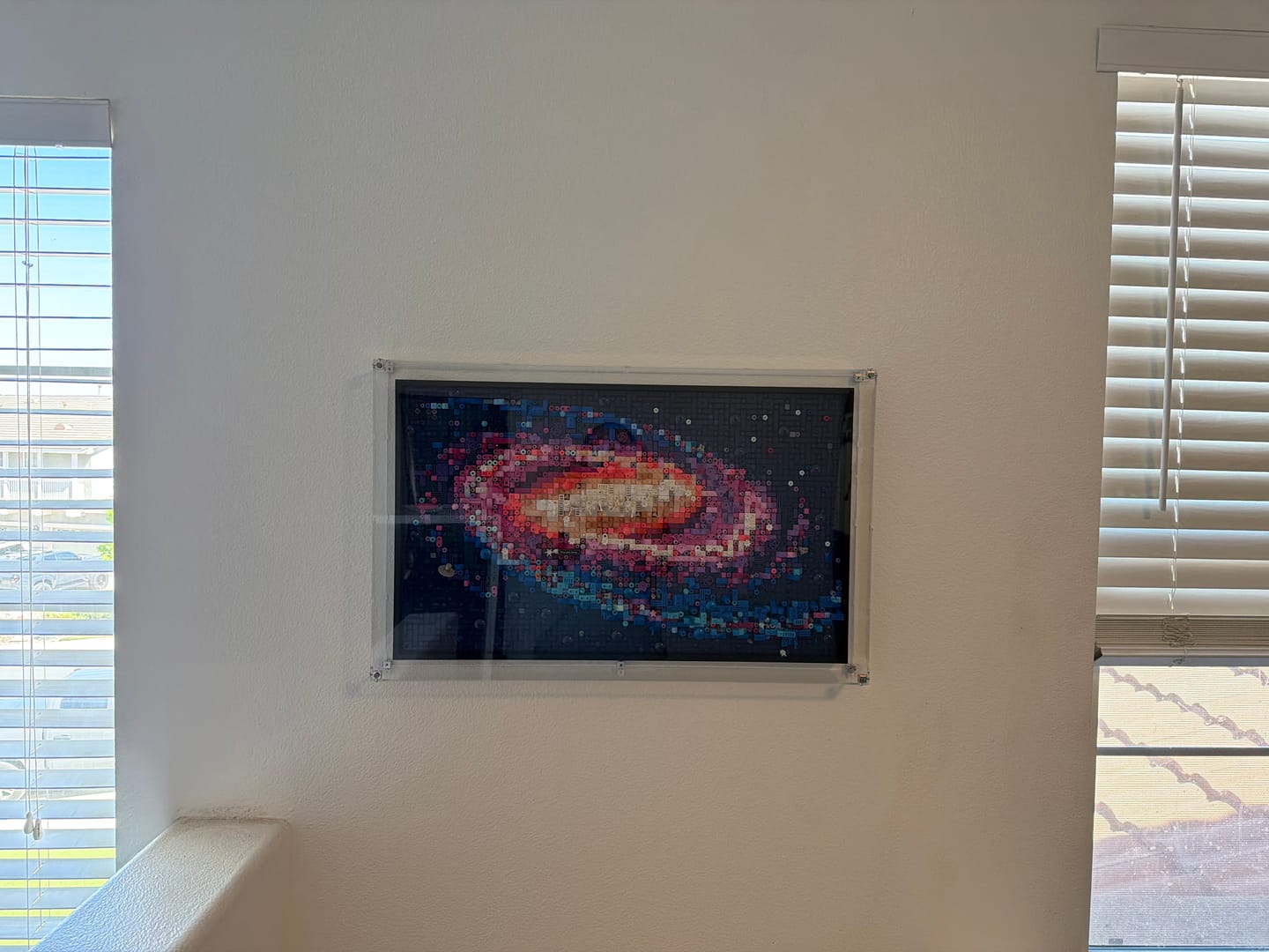Customer photo review of Wall Mounted Display Case for LEGO® 31212 Art The Milky Way Galaxy