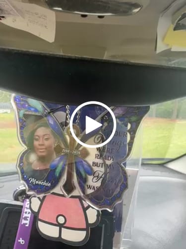 Customer video review of I Am Always With You - Personalized Acrylic Car Hanger CO25
