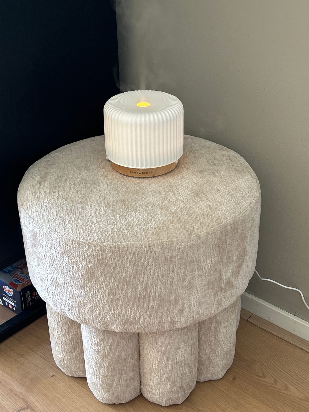 Customer photo review of Live Slow- Geurwolkje® Aroma Diffuser - Keramiek Wit - 200 ml