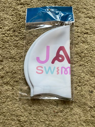 Customer photo review of JAYD Swim Cap - Squiggly