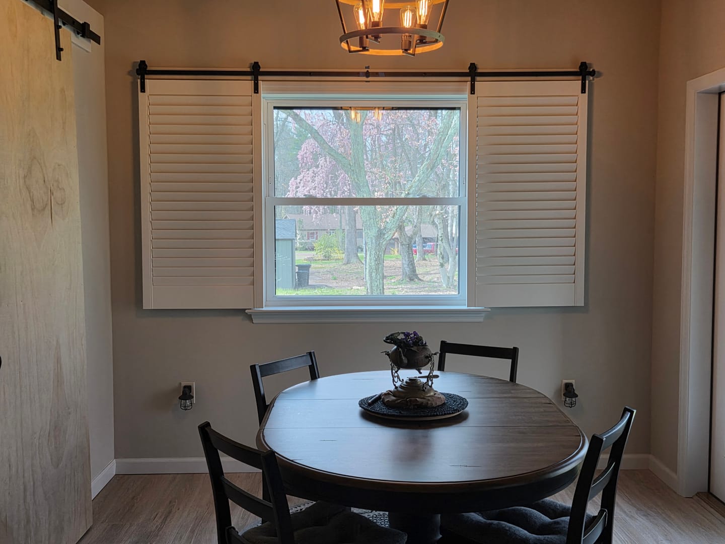 Customer photo review of Painted Wood Plantation Shutter