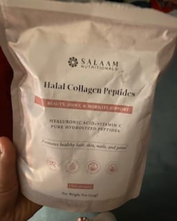Customer photo review of Pure Halal Collagen Hydrolyzed Peptides Type 1 & 3 Powder - With Vitamin C & Hyaluronic Acid | Salaam Nutritionals