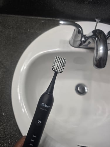 Customer photo review of Big Mouth Sonic Toothbrush 2.0 (Black Edition)