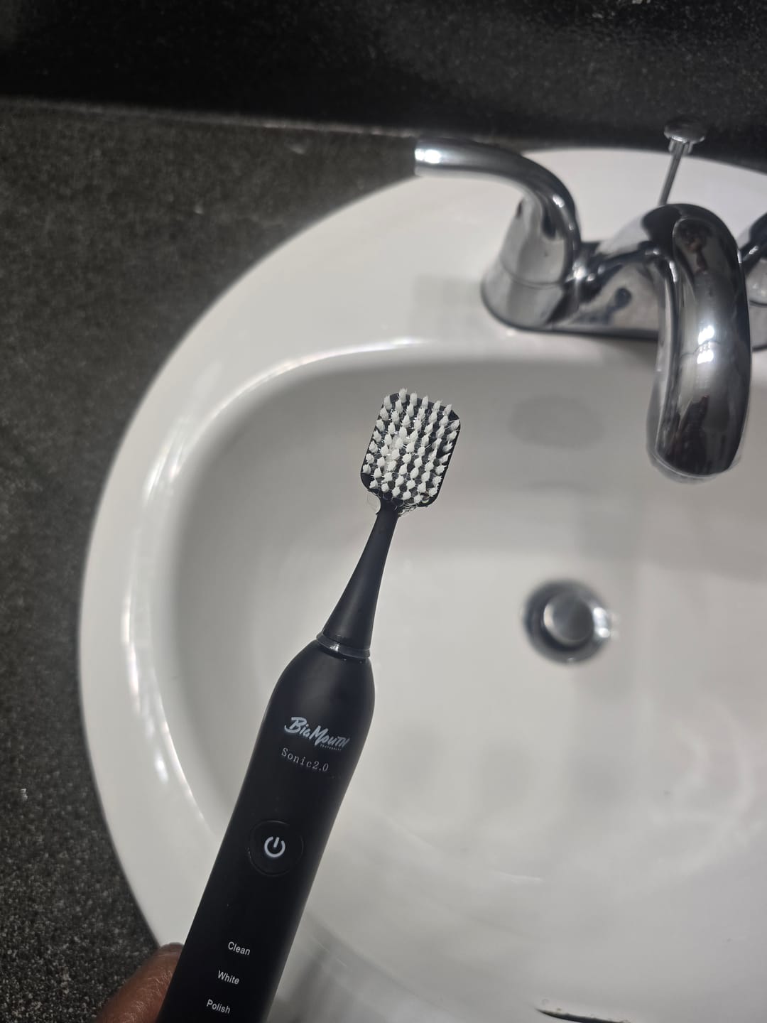 Customer photo review of Big Mouth Sonic Toothbrush 2.0 (Black Edition)