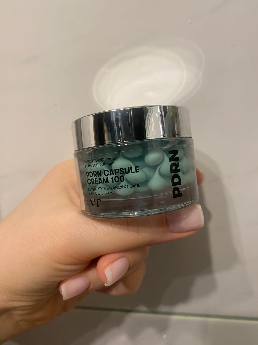 Customer photo review of Kapsulu krēms ar PDRN un peptīdiem VT Cosmetics PDRN Capsule Cream 100
