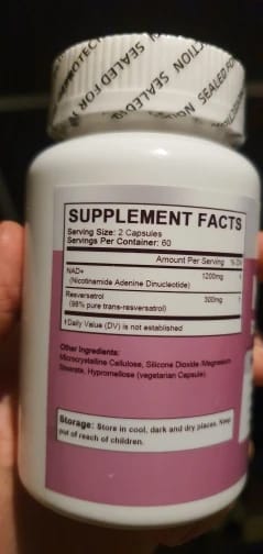 Customer photo review of NAD+Resveratrol SNGHWE™ (60 Cápsulas)