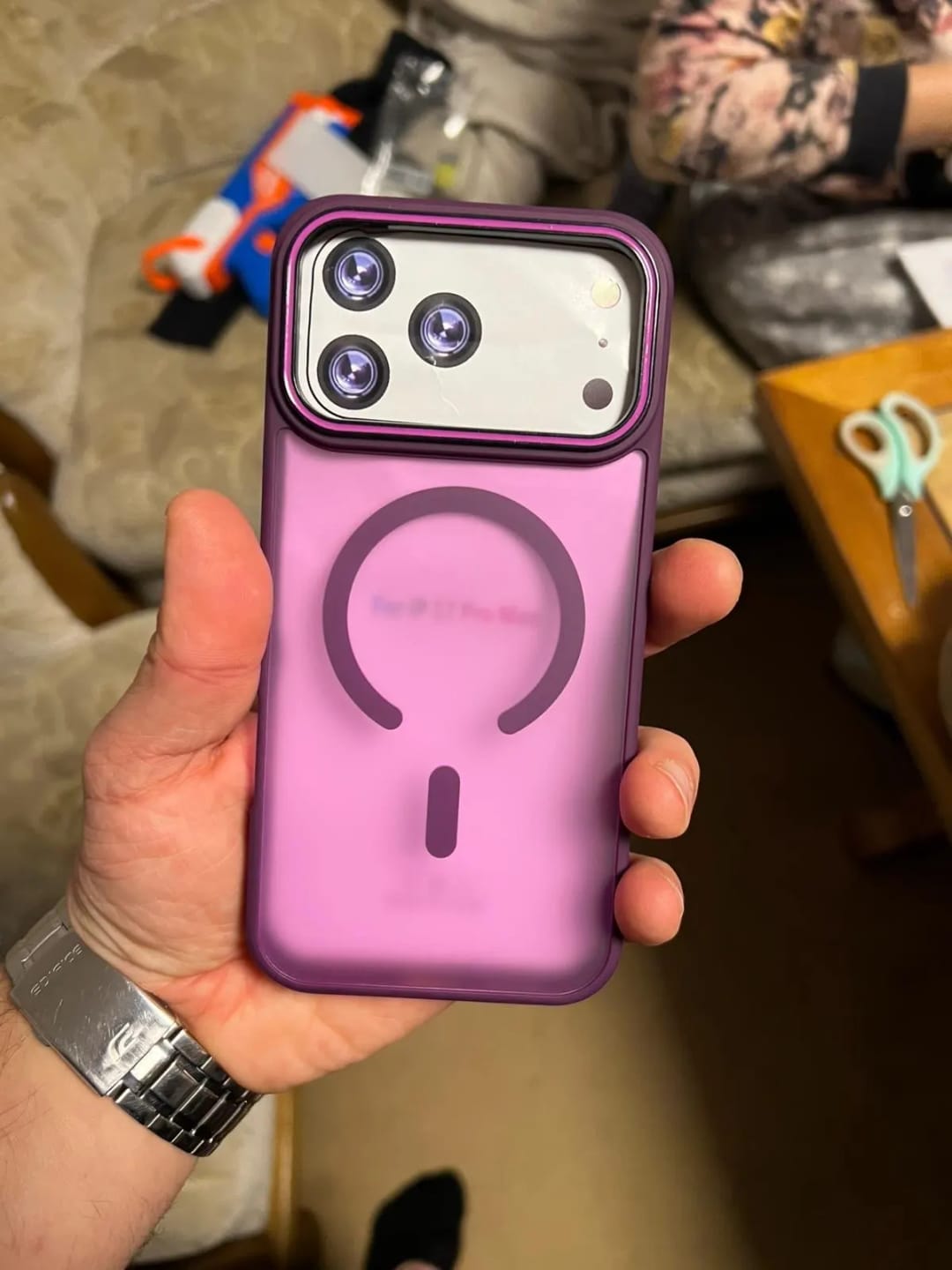 Customer photo review of Luxury Matte Transparent Magnetic Case For iPhone 17 16 15 14 13 Pro Max Plus 17Air Magsafe Wireless Charging Protective Cover
