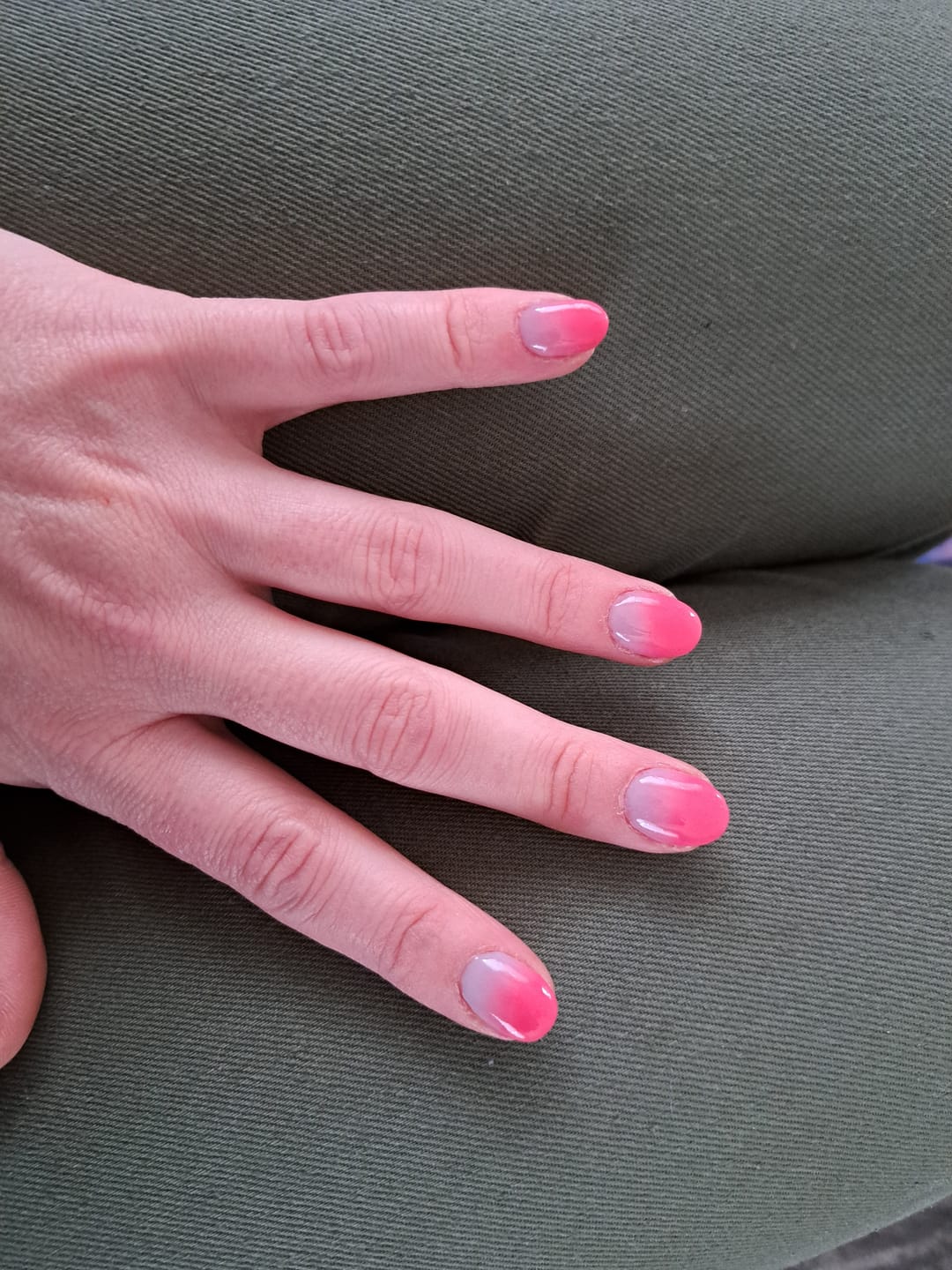 Customer photo review of Sunset Lover Dipping Powder