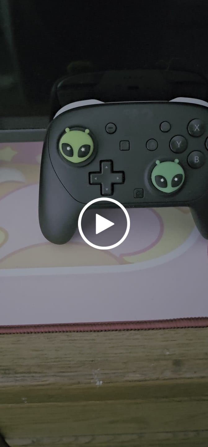 Customer video review of GeekShare Aliens Attack  Thumb Grip Caps for Switch 2