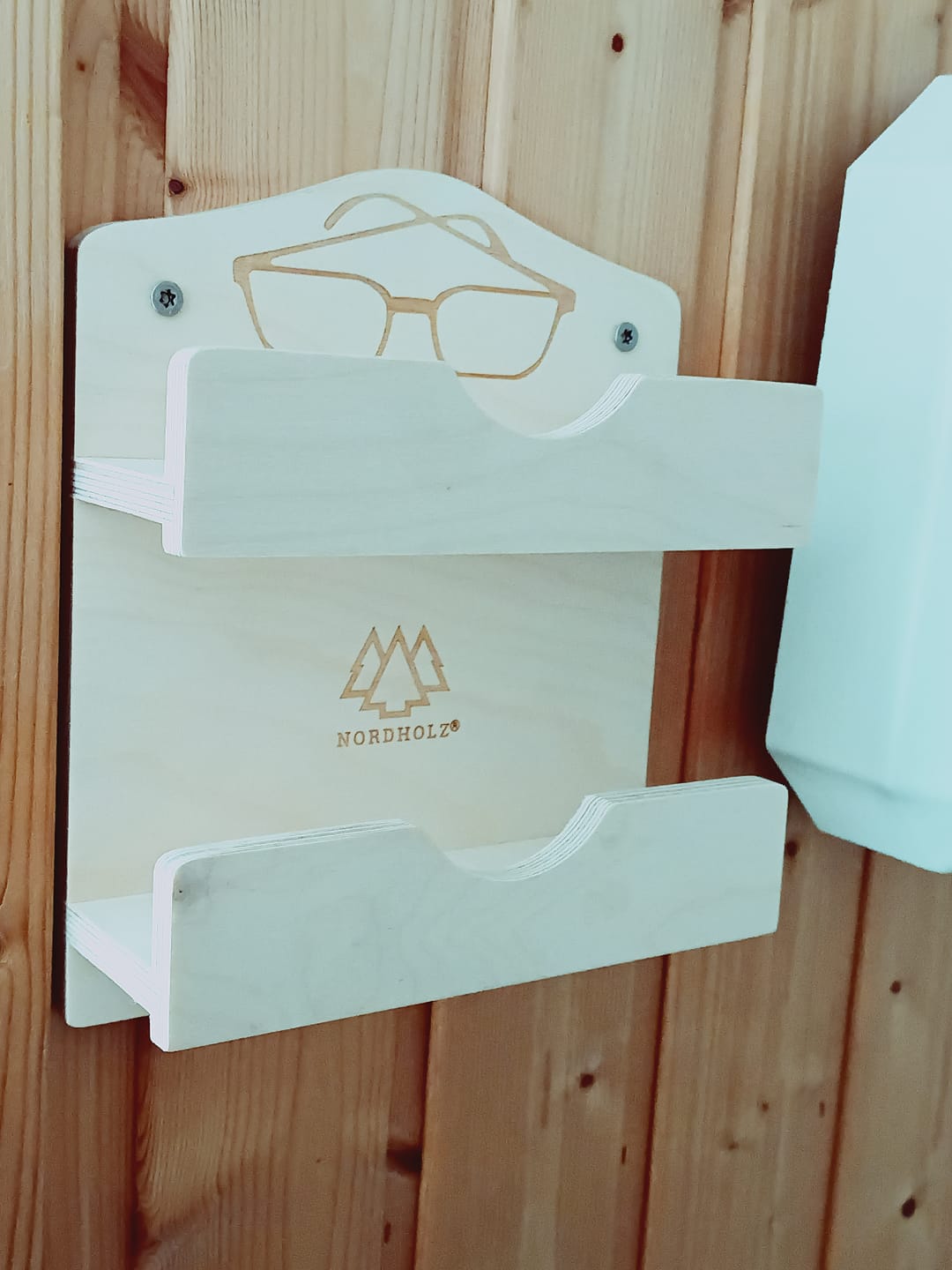Customer photo review of Sauna Brillenablage