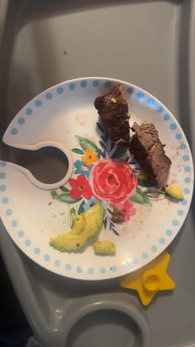 Customer photo review of Mexican Clay Plate Baby Mexican Inspired Silicone Barro Meal Set