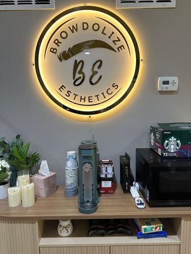 Customer photo review of Custom Acrylic Backlit Sign for Prav Stha