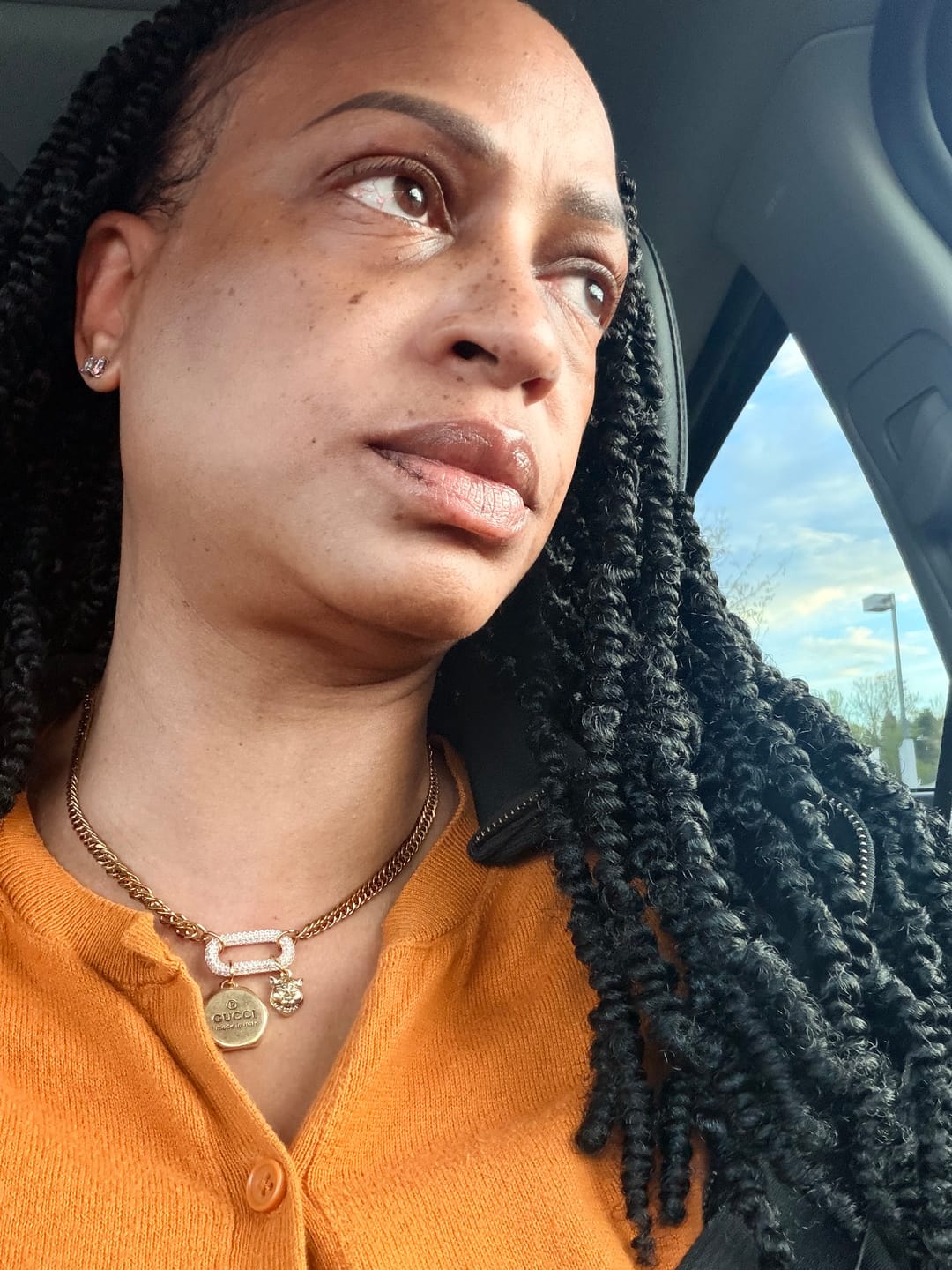 Customer photo review of Tiger Charm Necklace