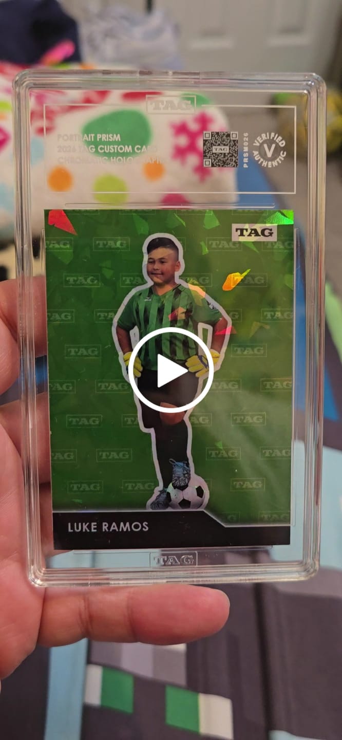 Customer video review of TAG Custom Card | Portrait Prism / Mystery Holographic