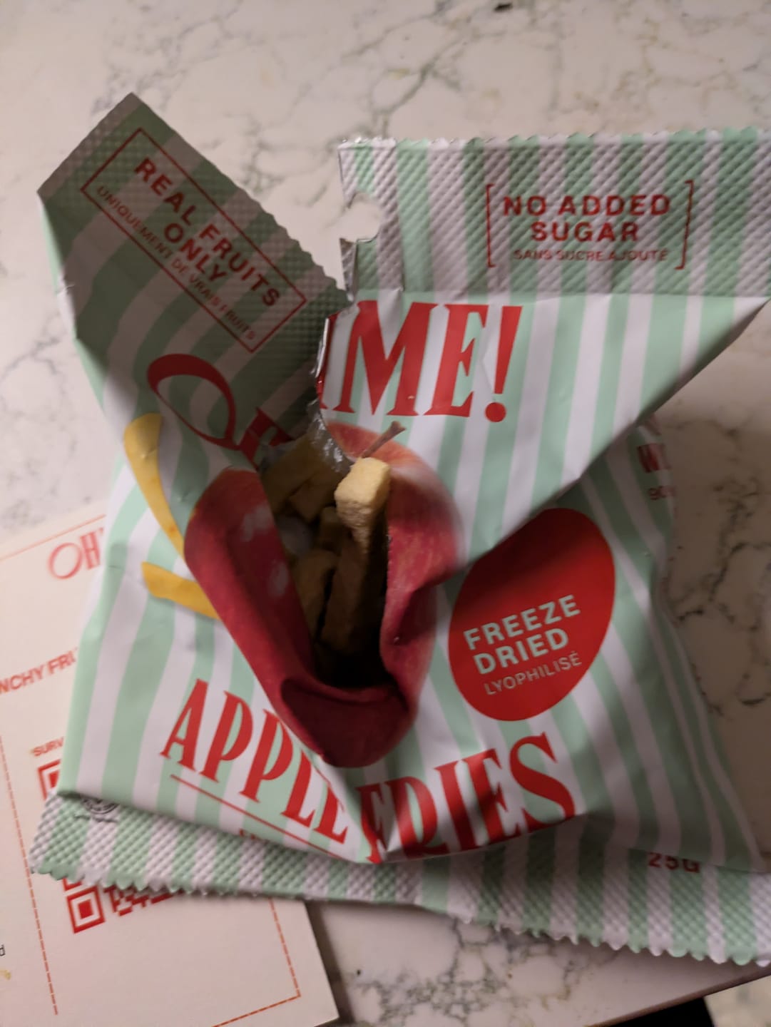 Customer photo review of Apple Fries Snack Size (Pack of 3)