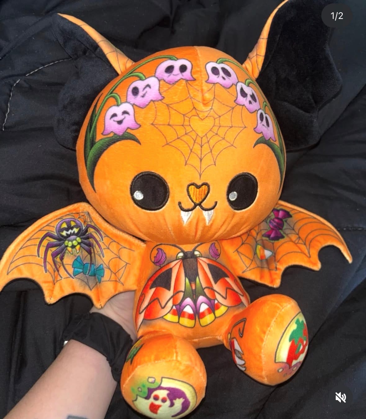 Customer photo review of Pumpkin the Bat Plushie