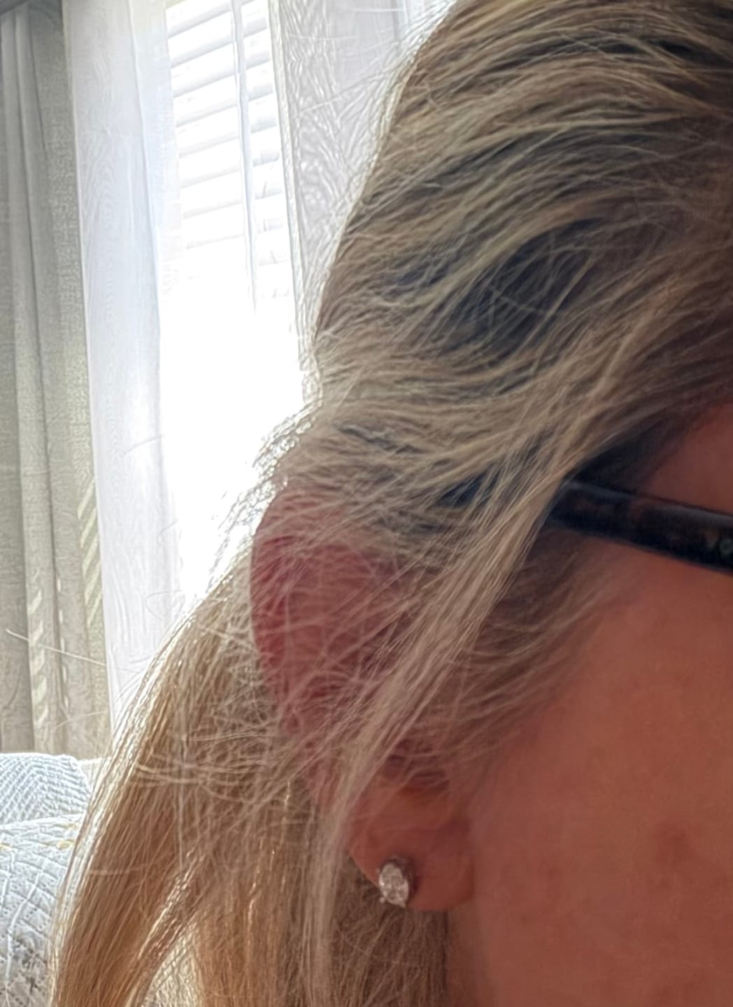 Customer photo review of Oval Cut Moissanite Stud Earrings