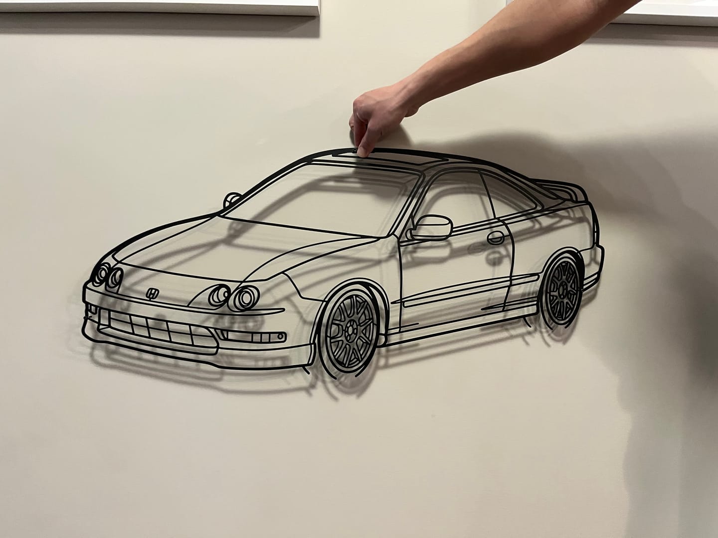 Customer photo review of Your Custom Car Silhouette Metal Wall Art Service