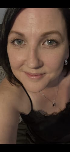 Reviewer's close-up showing her long, defined lashes from My Amazing Lashes Mascara.