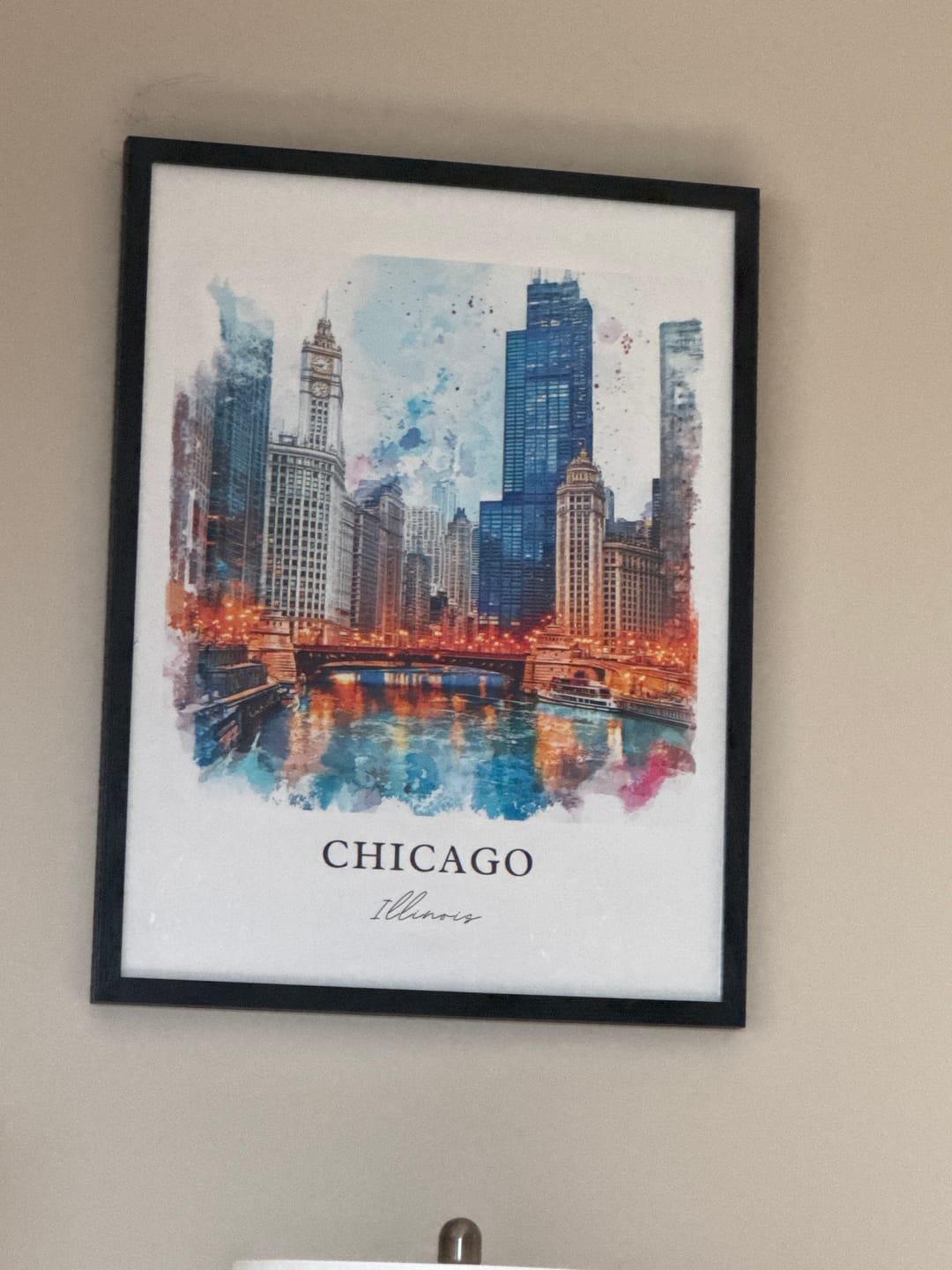 Customer photo review of Lake Geneva, Wisconsin, USA – Watercolor Art Print