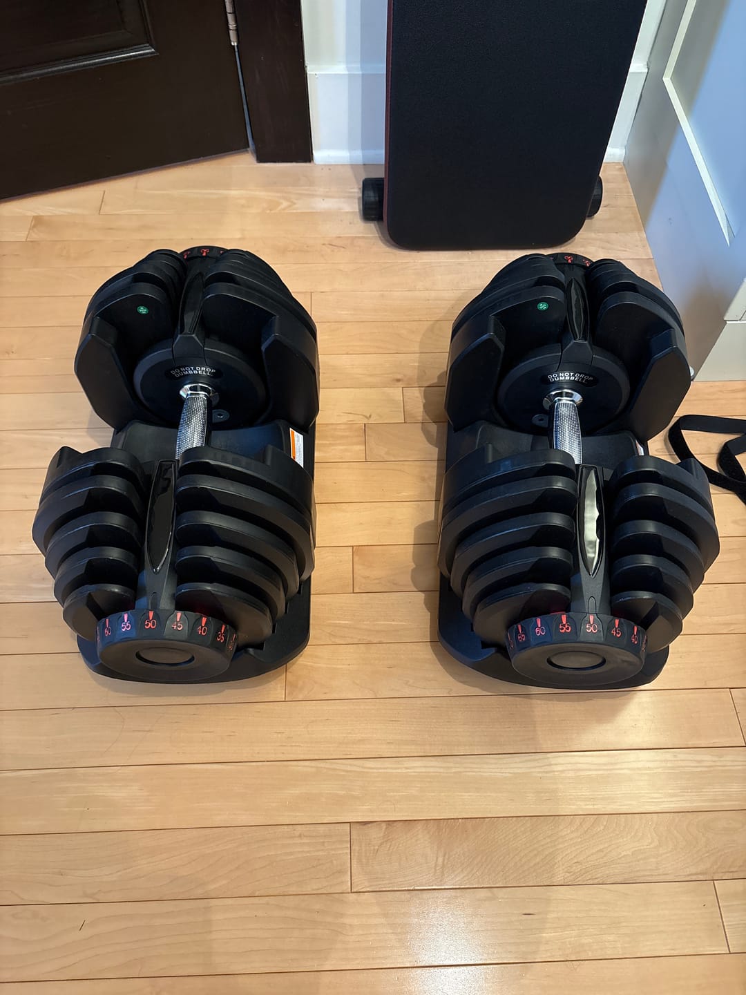 Customer photo review of Ensemble de 2 Haltères Ajustables (10 à 90lb)
