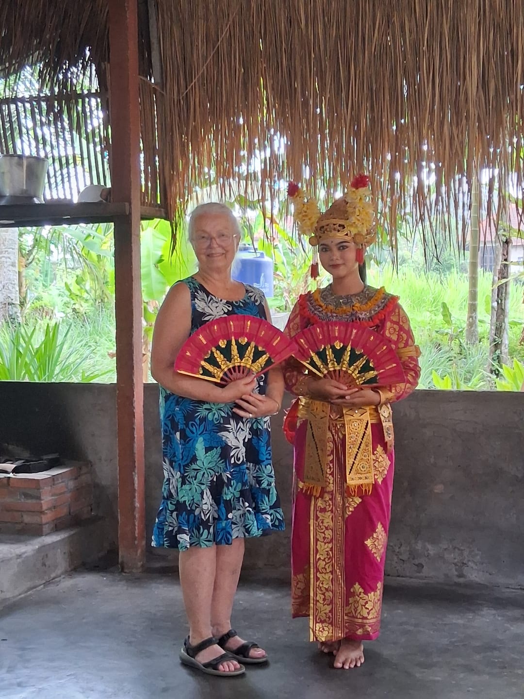 Customer photo review of Hibiscus Cotton Vacation Dress