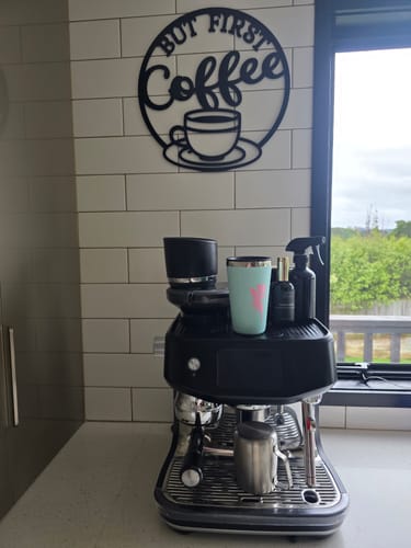 Customer photo review of But First Coffee Wall Art