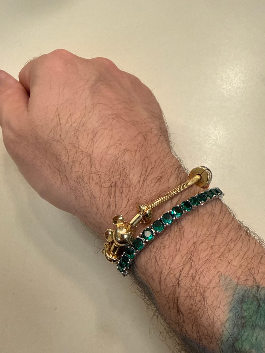 Customer photo review of 5mm Tennis Bracelet - Green Emerald