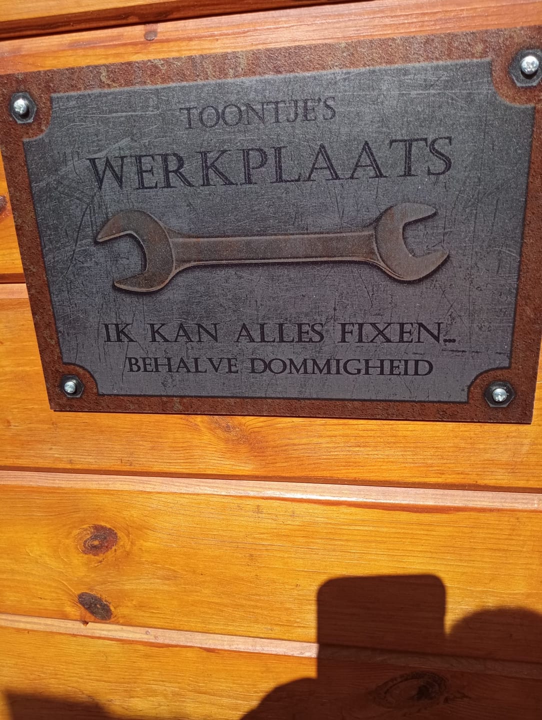 Customer photo review of Klusheld bord - Aluminium plaat
